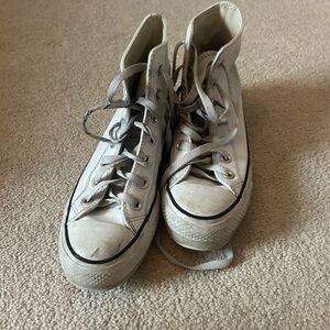 White platform converse